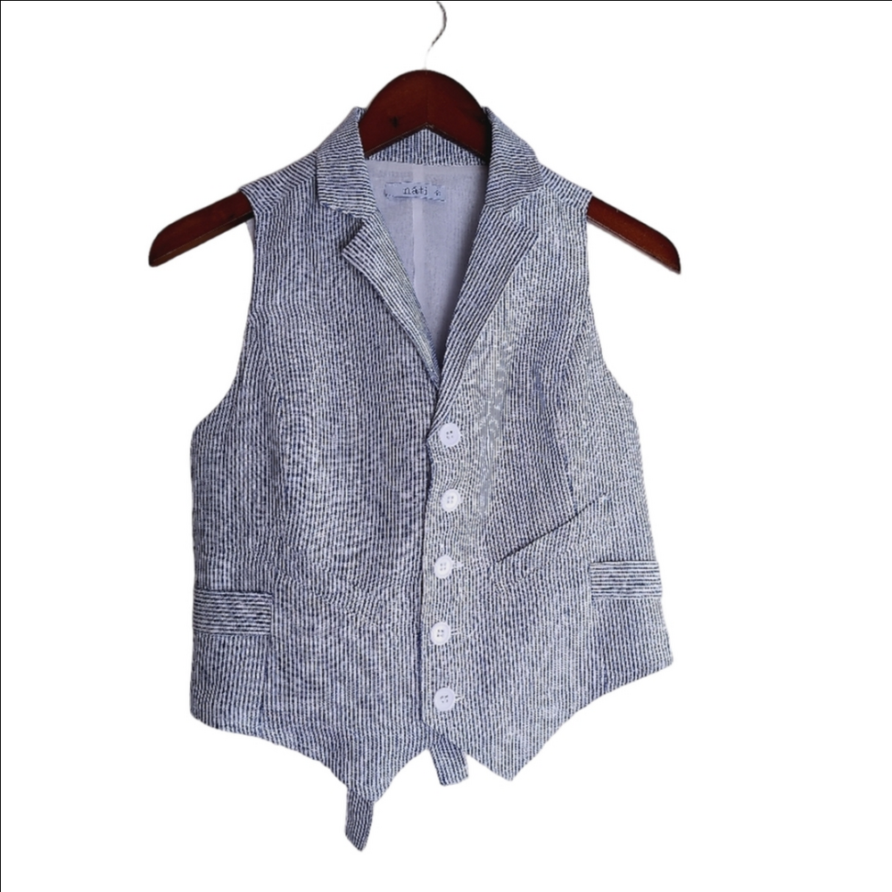 Nati striped waistcoat button-front design Lined Blend Size Medium